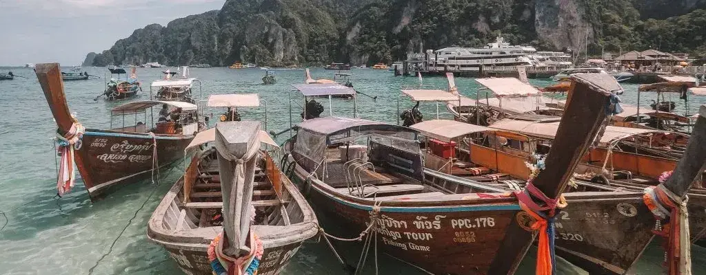 Tropical beach in Southeast Asia with turquoise water